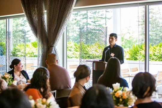 Student Speaking At WISP Event